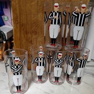 Vintage Winners Acrylic Football Referee (Super Bowl) 6 Cups